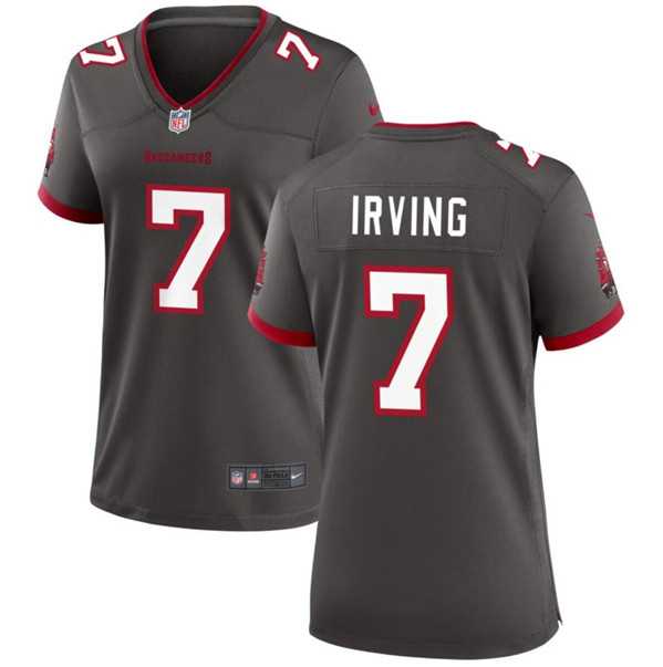 Womens Tampa Bay Buccaneers #7 Bucky Irving Gray Stitched Game Jersey Dzhi